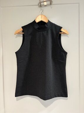 Sleeveless Mock Neck Women’s Top - Gray